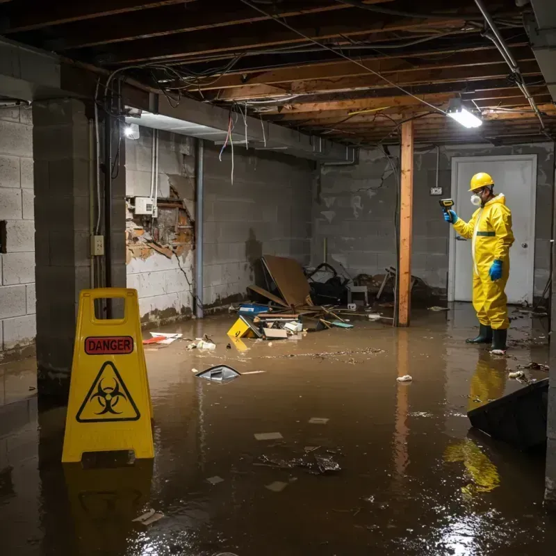 Flooded Basement Electrical Hazard in Oxford County, ME Property